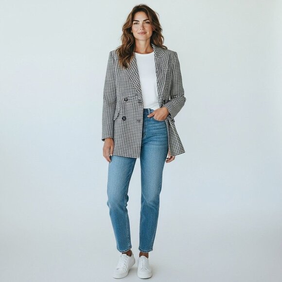 Veronica Beard Hutchinson Dickey Jacket in Houndstooth Check NWT - Size S - Picture 3 of 11